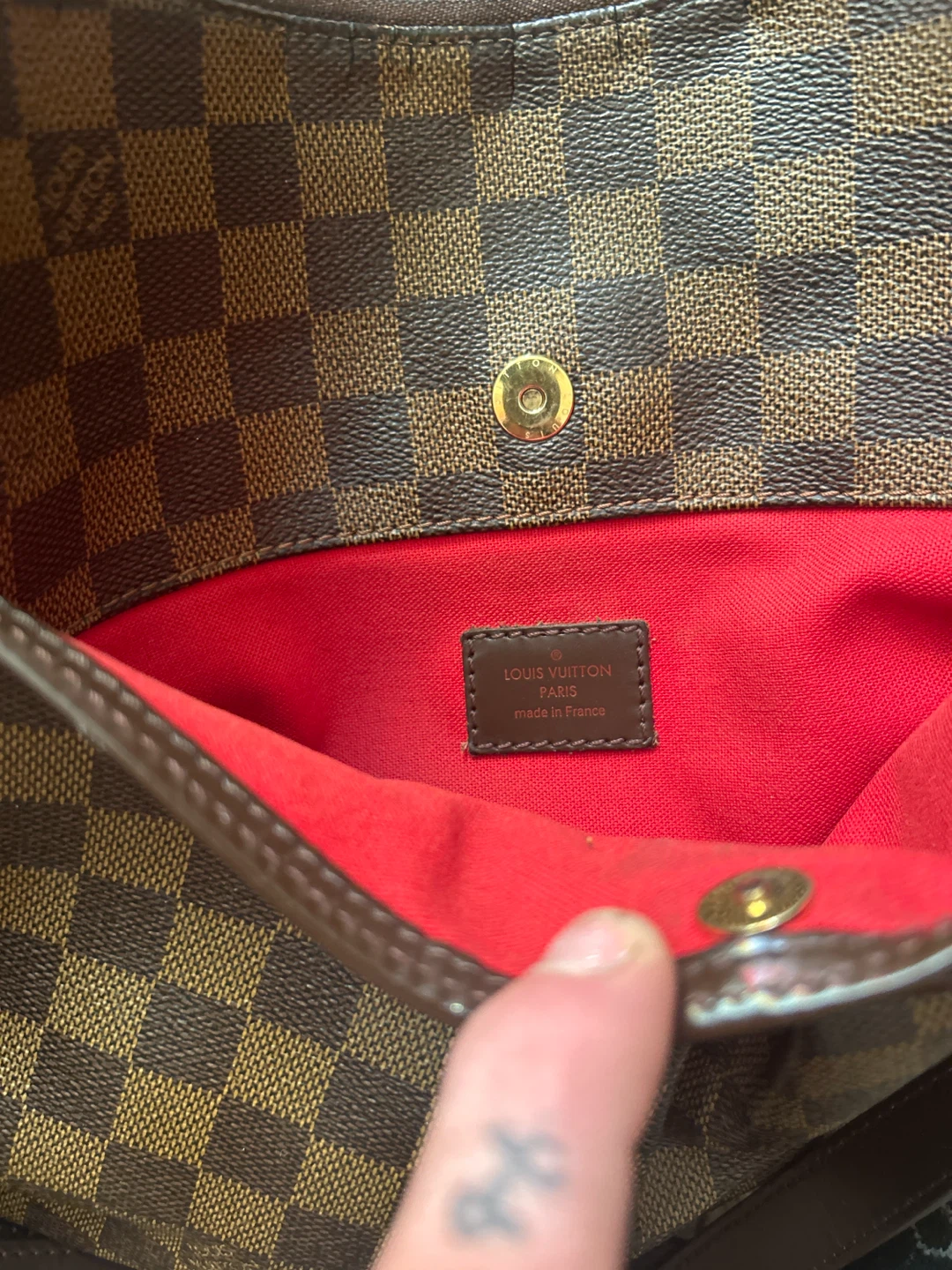 Louis Vuitton Damier Ebene Canvas Shoulder Bag - photo 3