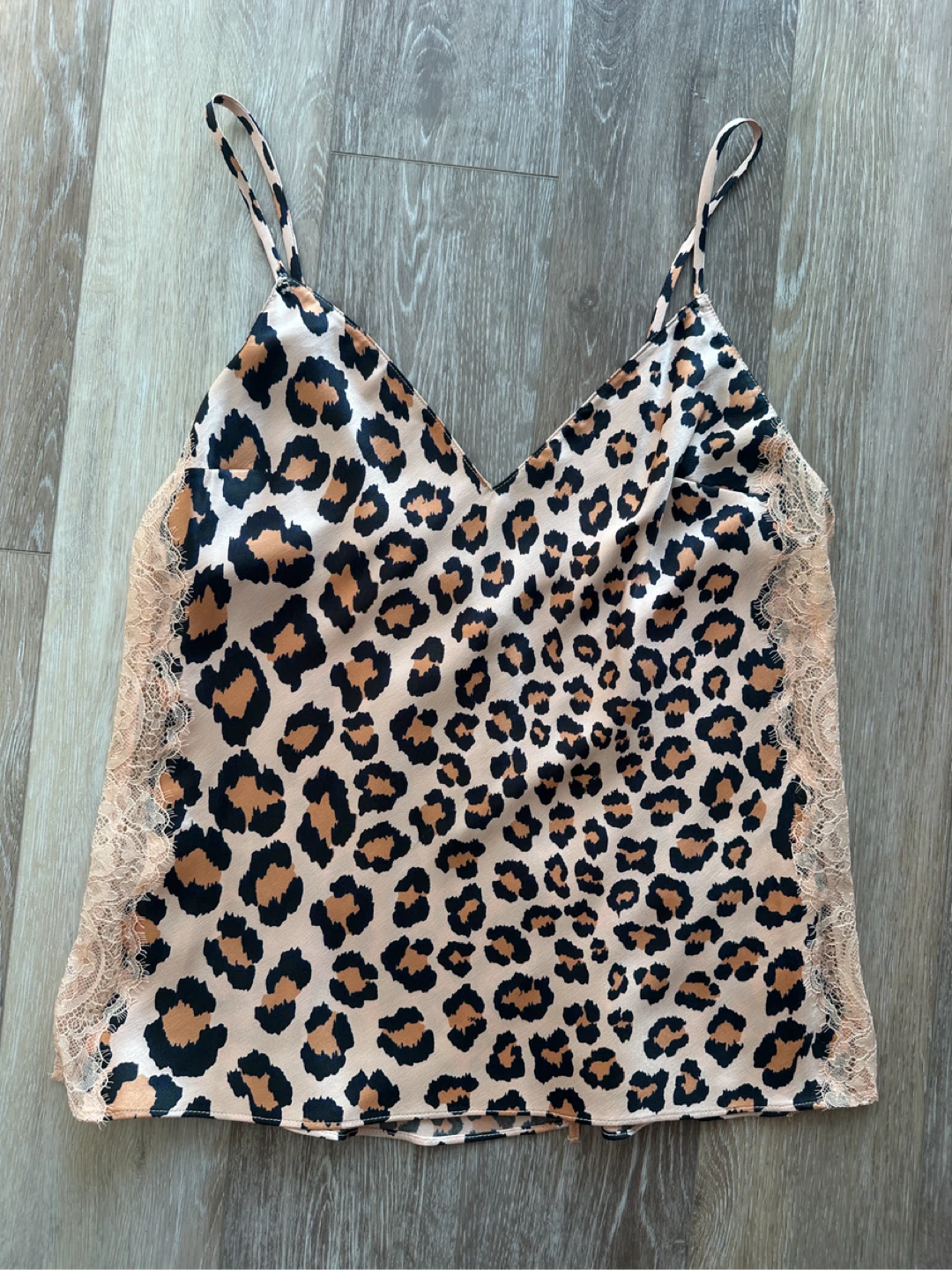 Victoria's Secret Leopard Lace Trim Cami XS