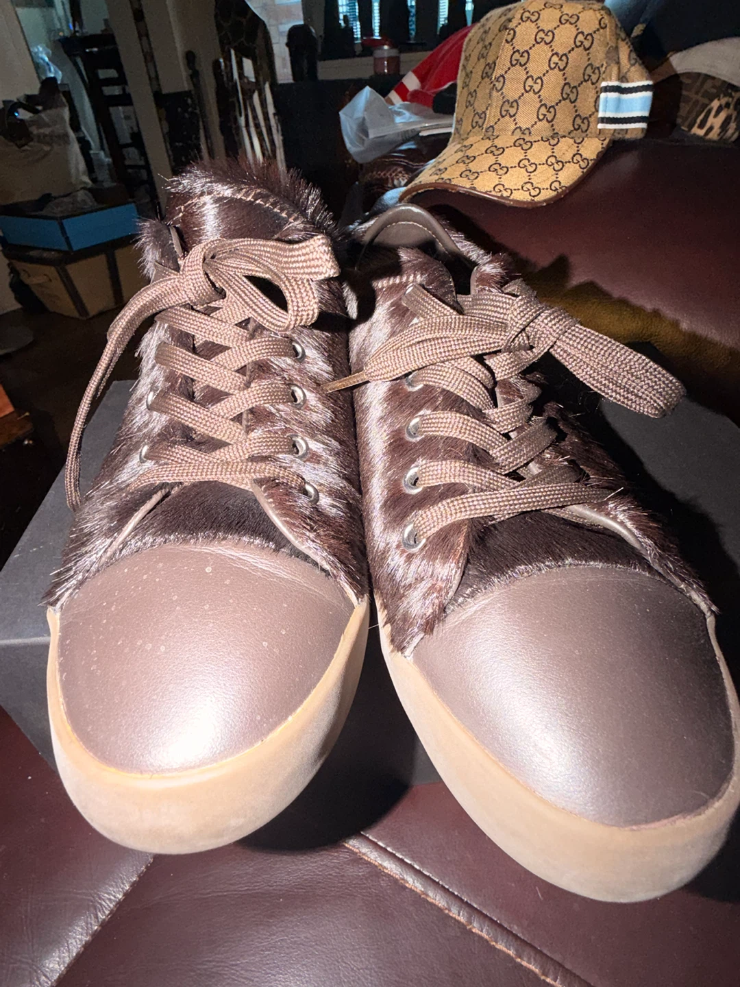Dolce & Gabbana Brown Calf Hair Sneakers Size 10M, New Orig.$995 - photo 4