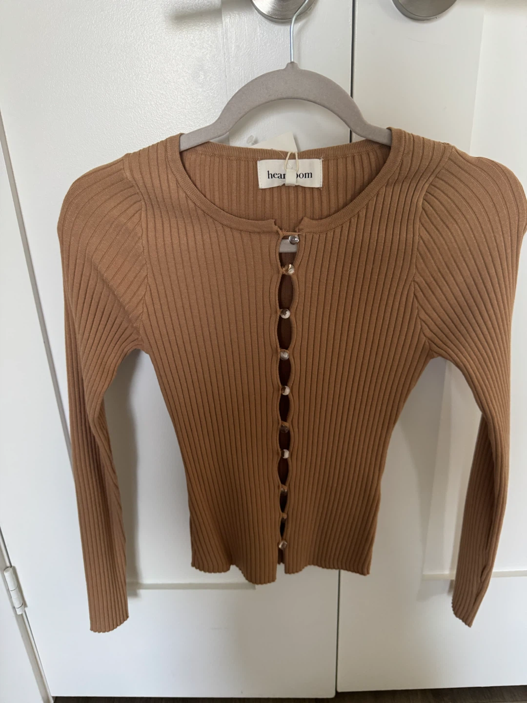 Heartloom Ribbed Cardigan - Small - New