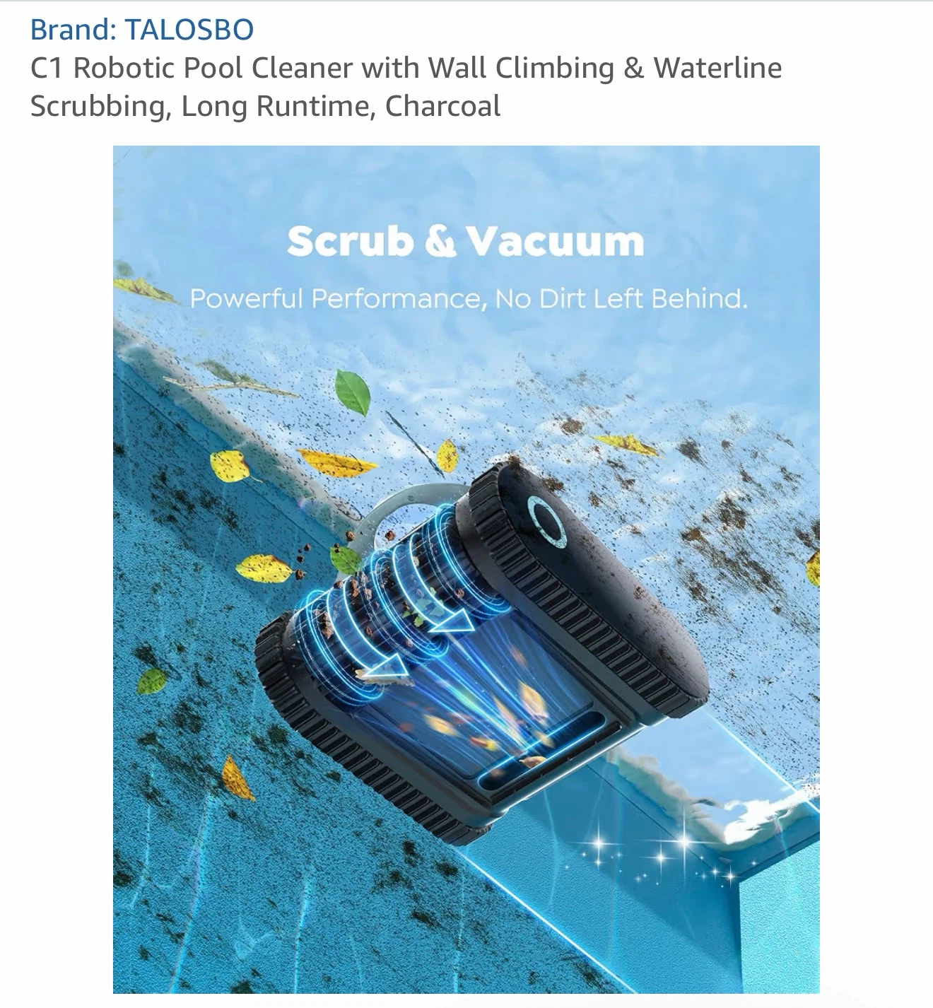 TALOSBO C1 Robotic Pool Cleaner - Charcoal - photo 2