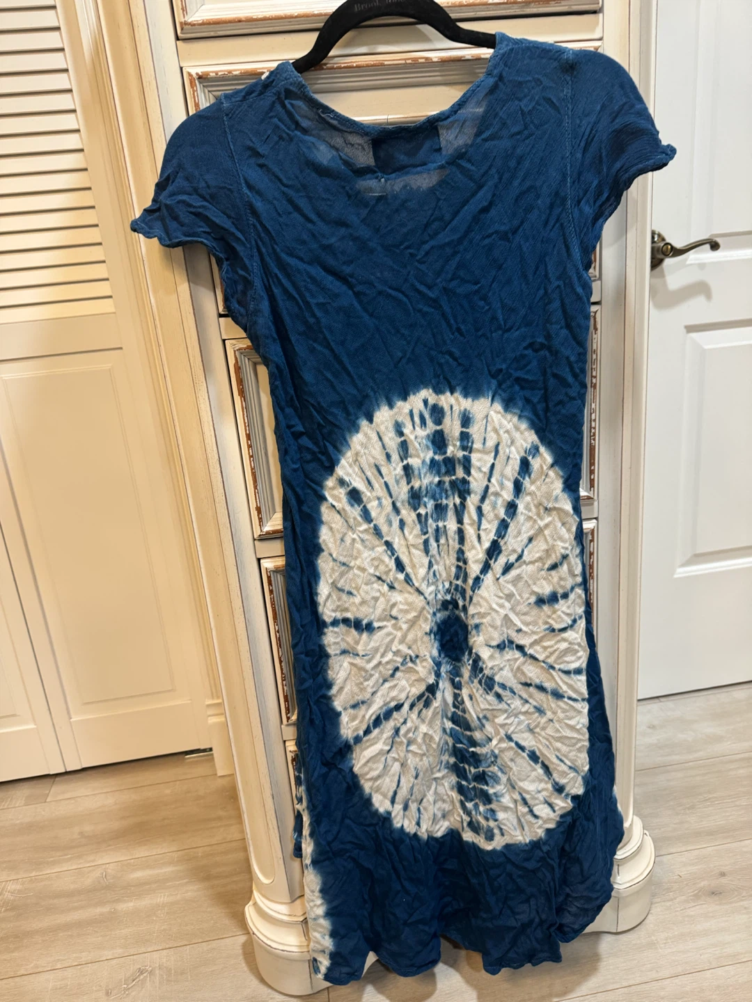 Blue Tie-Dye Embroidered Dress - photo 2