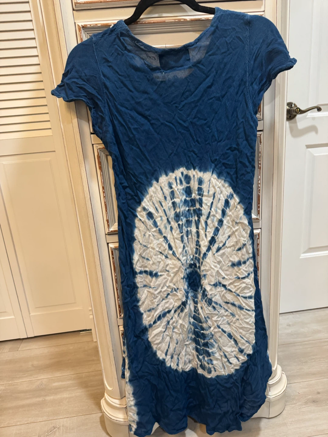 Blue Tie-Dye Embroidered Dress - photo 5