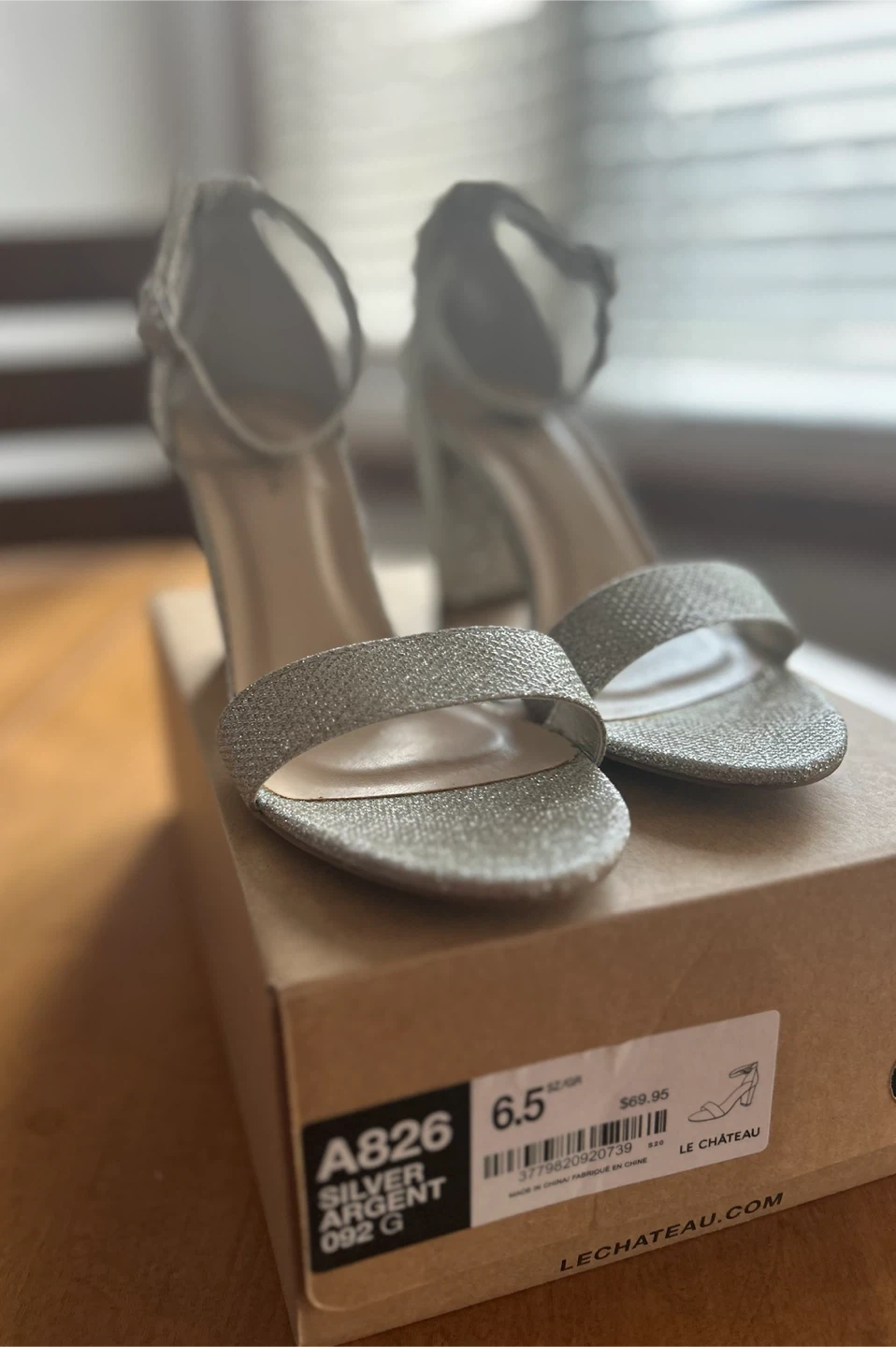 Le Chateau silver heels