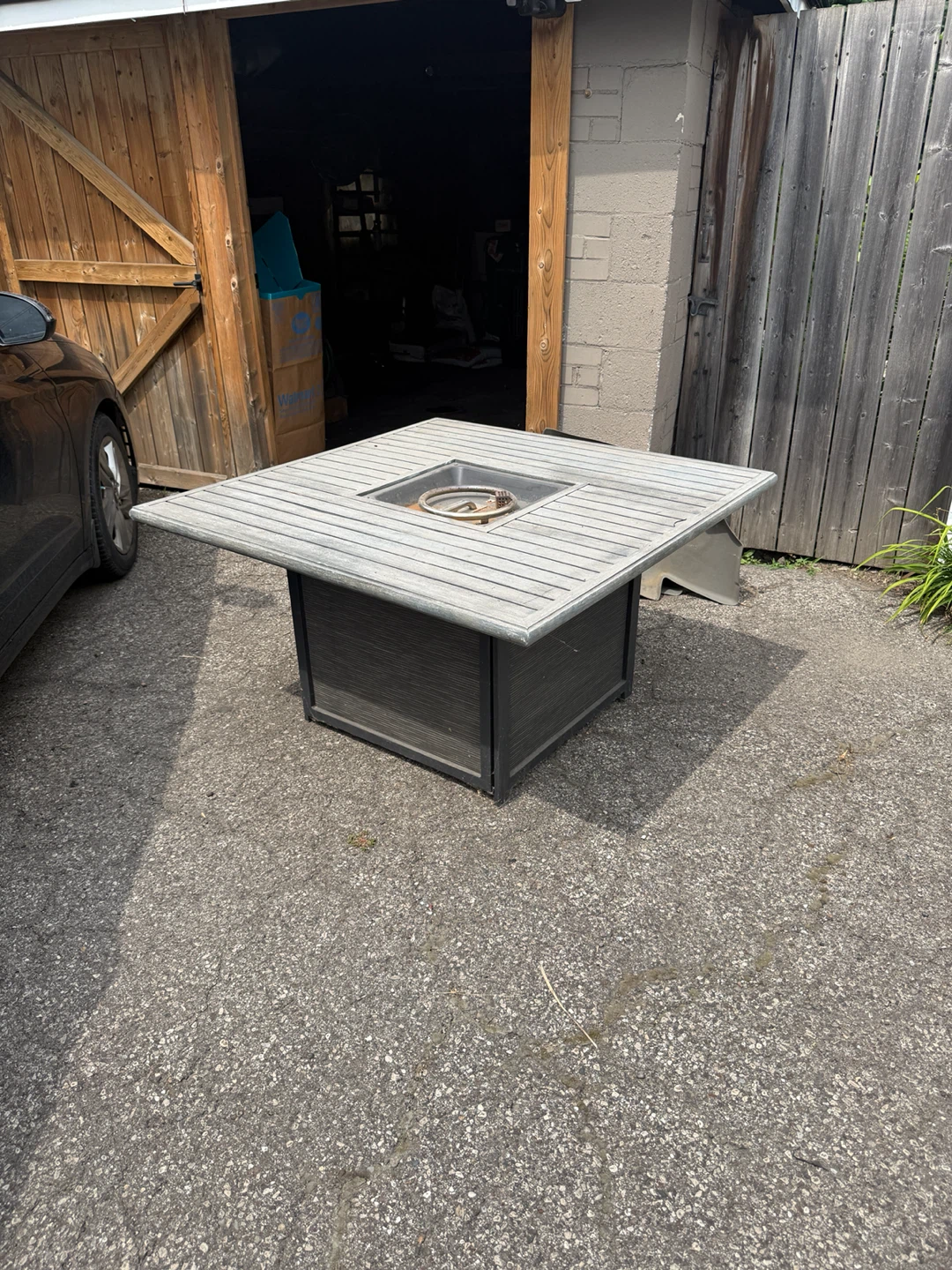 Square Propane Fire Pit Table