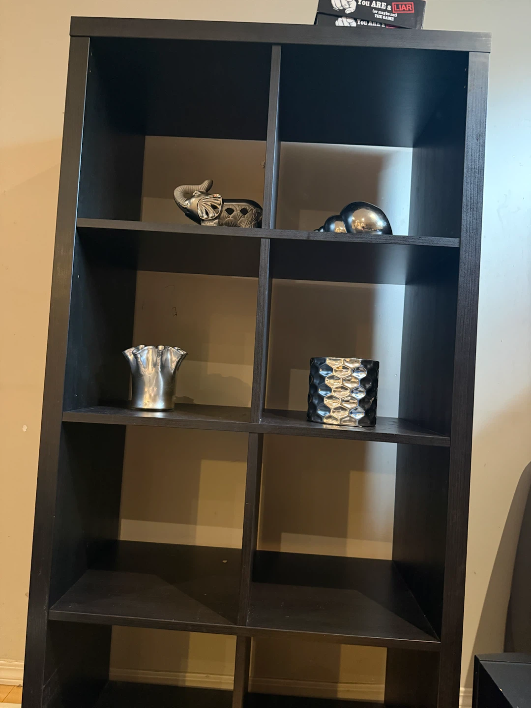 Black Cube Storage Shelf