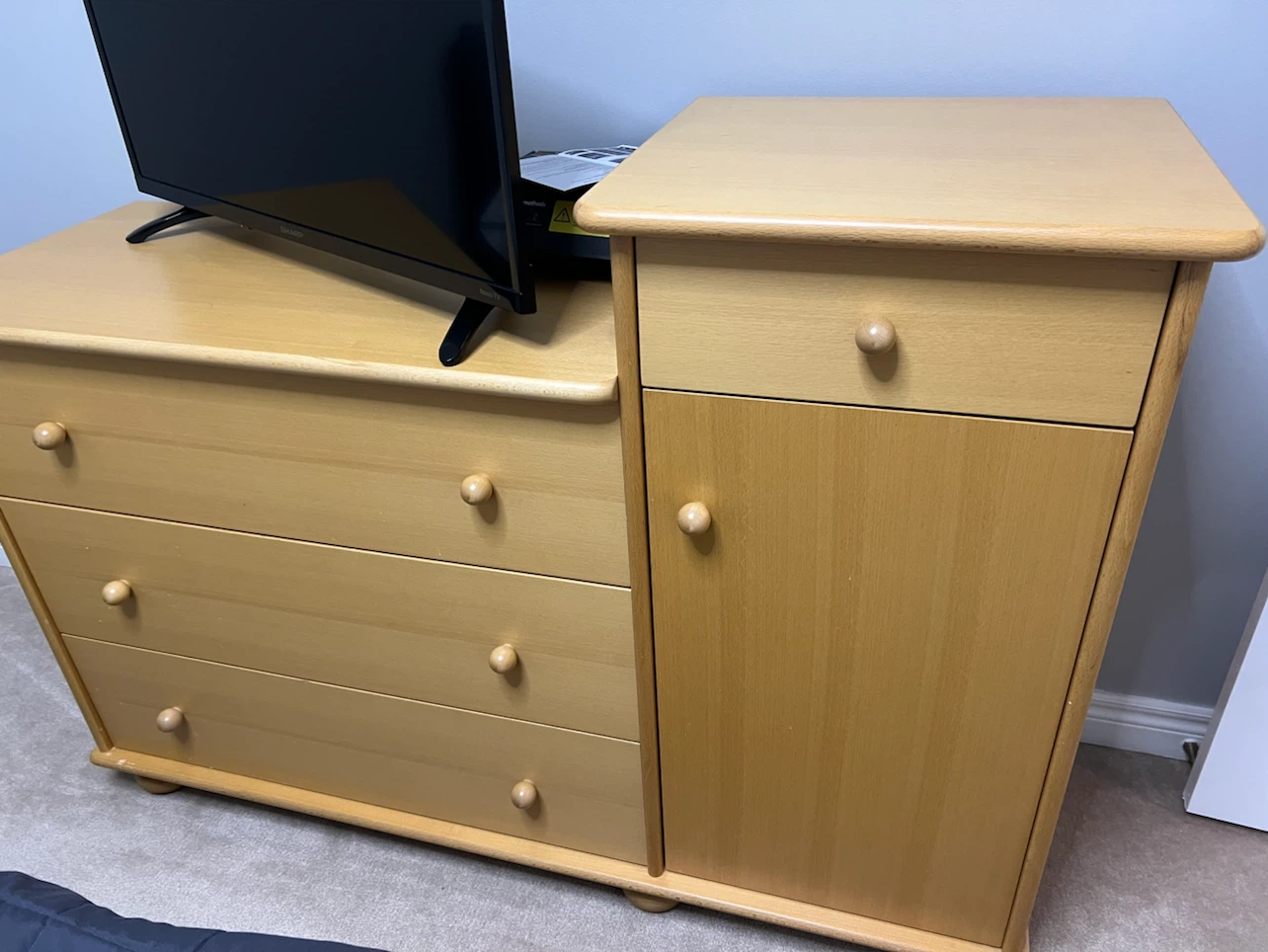 Wooden Dresser with Cabinet