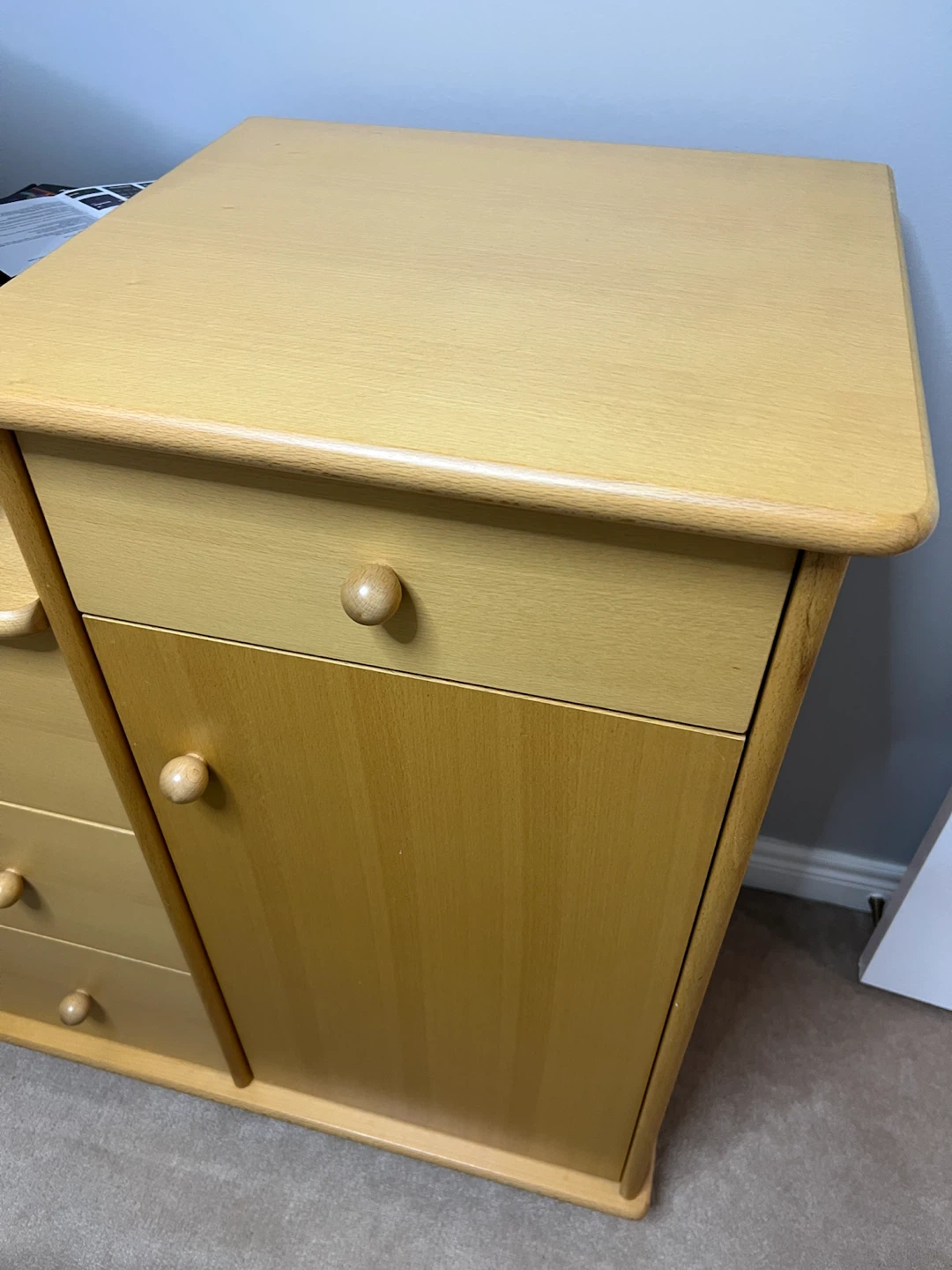 Wooden Dresser with Cabinet - photo 3
