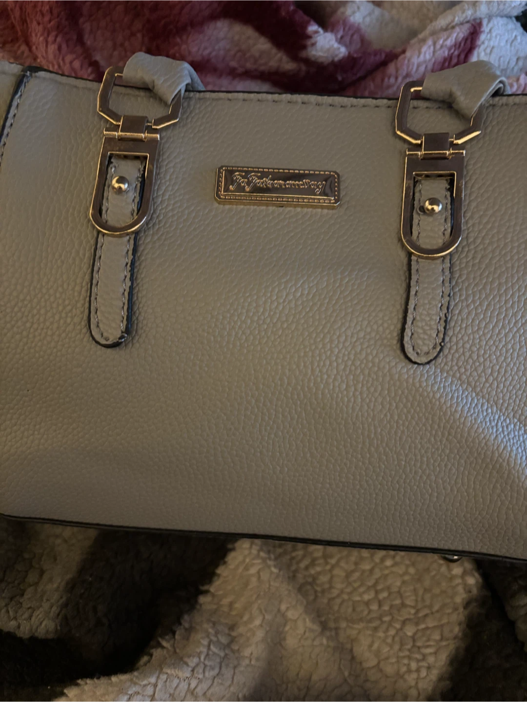 Gray Faux Leather Handbag - photo 3