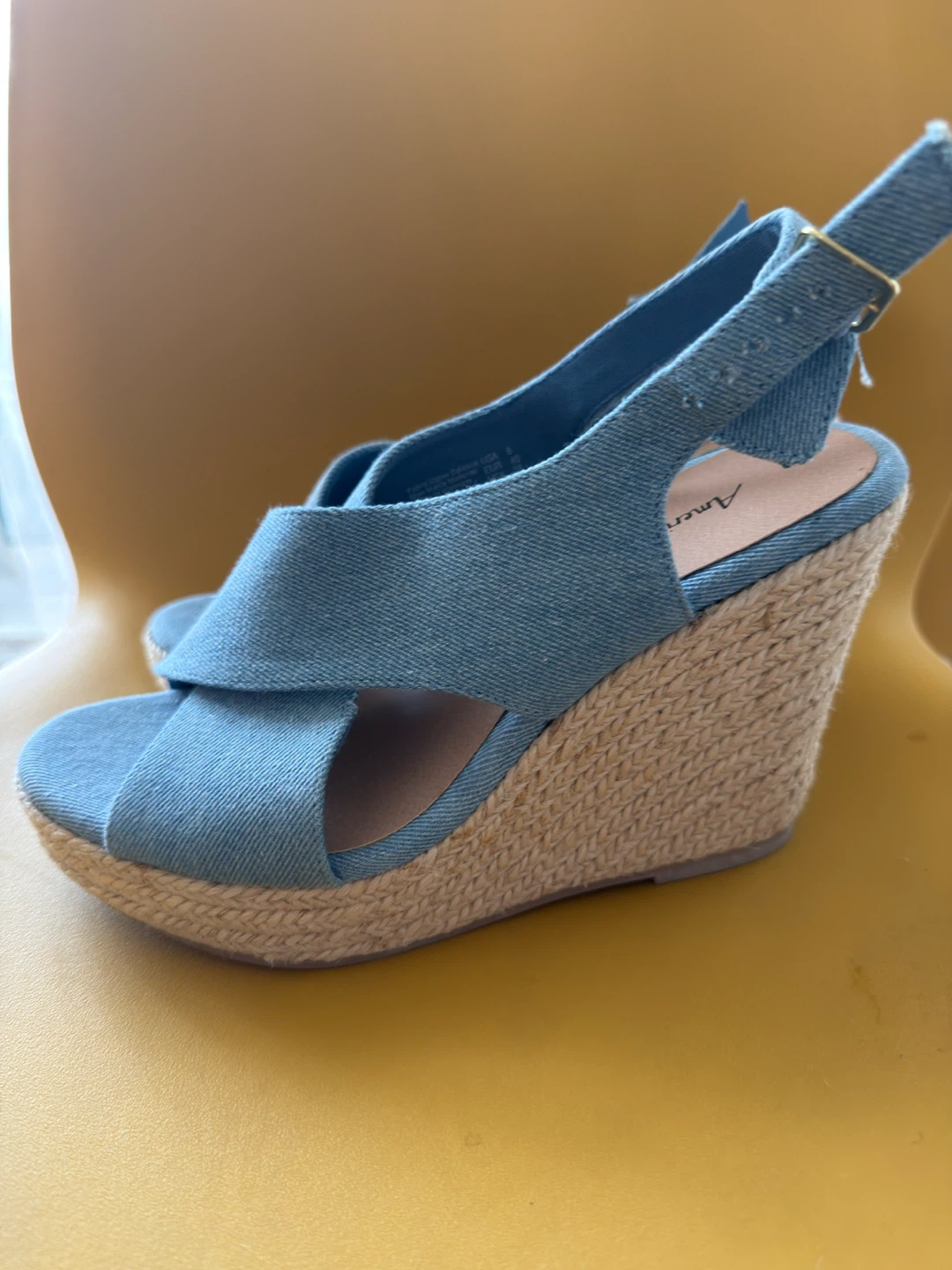 American Eagle Denim Wedge Sandals