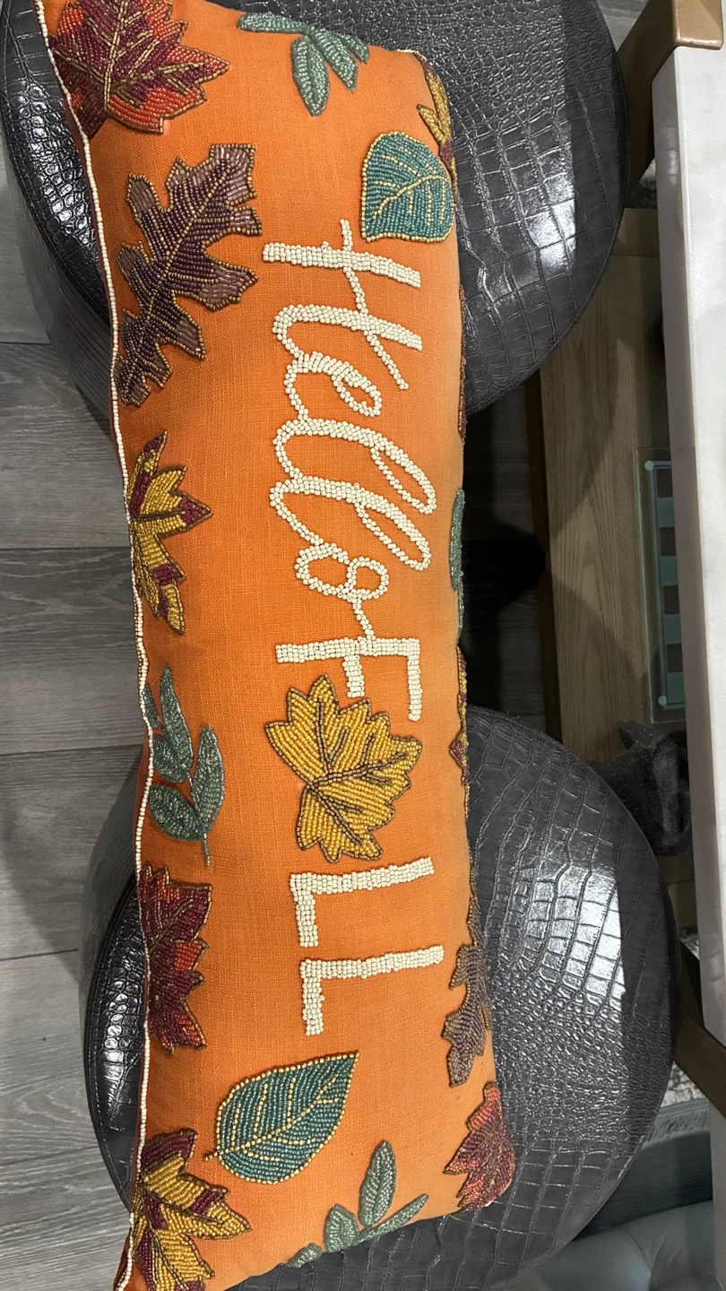 Hello Fall Beaded Lumbar Pillow - photo 5
