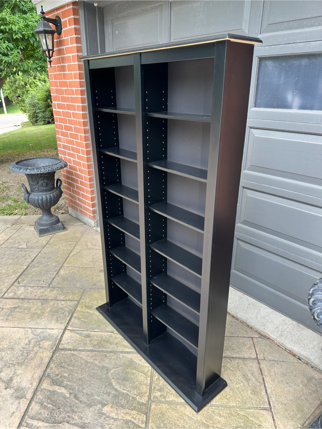 Black Tall Bookcase / Media Shelf - photo 2