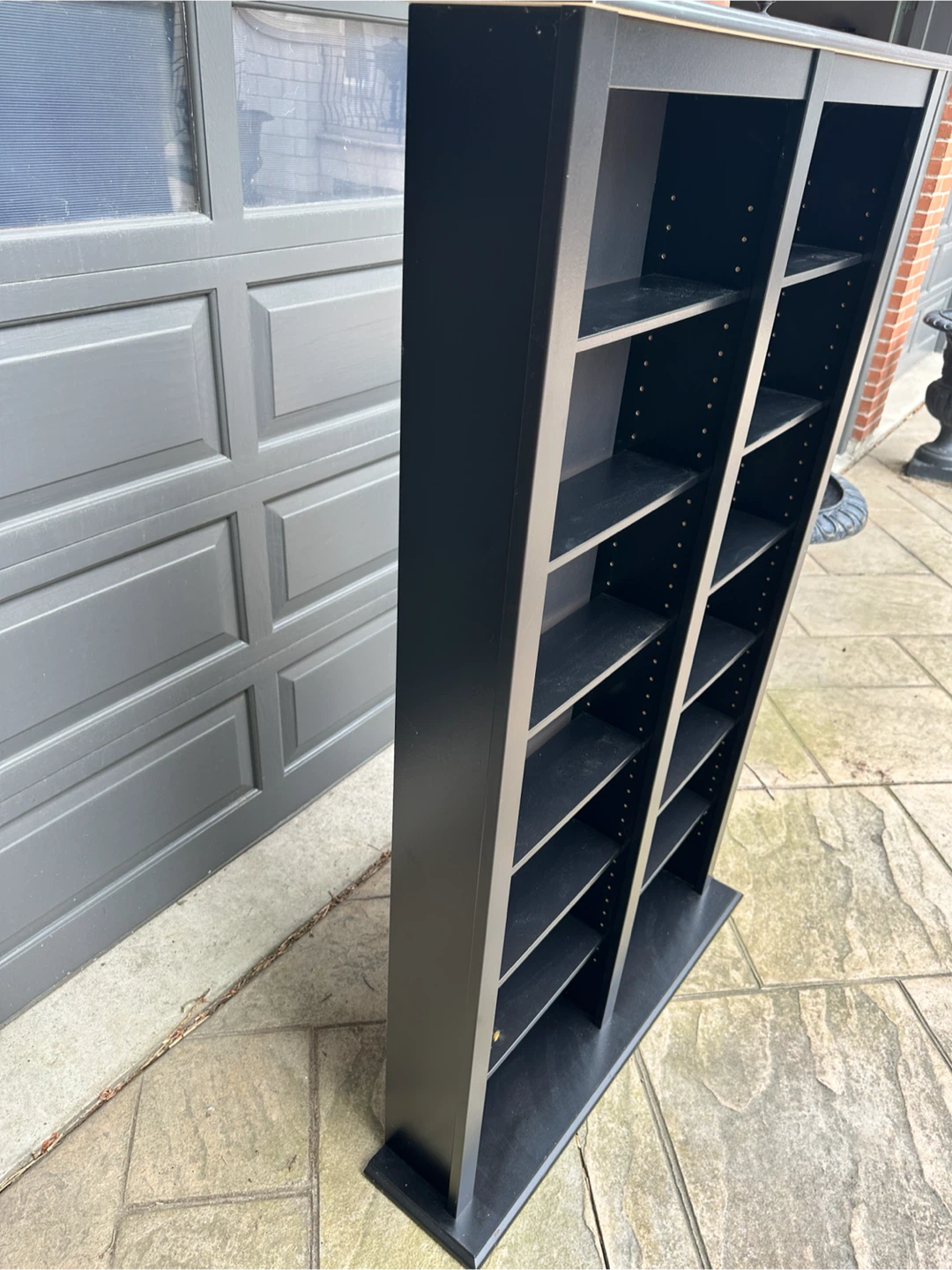 Black Tall Bookcase / Media Shelf - photo 3