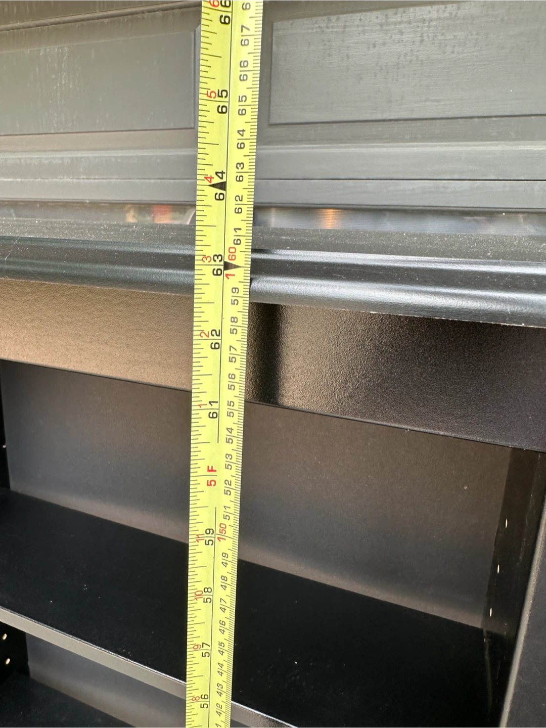 Black Tall Bookcase / Media Shelf - photo 5