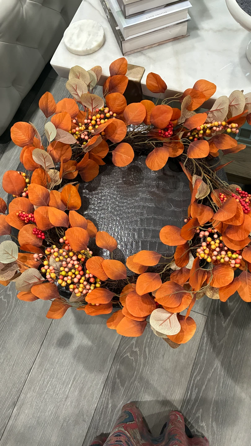 Fall Eucalyptus Leaf and Berry Wreath