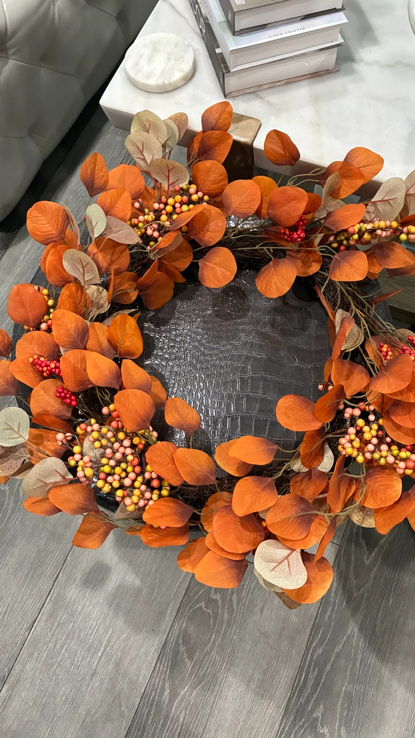 Fall Eucalyptus Leaf and Berry Wreath - photo 2