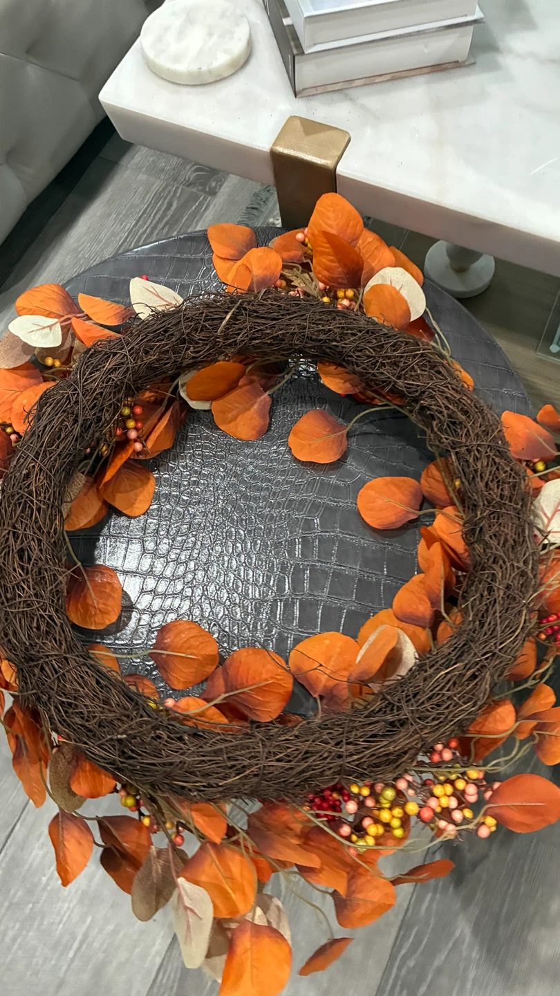 Fall Eucalyptus Leaf and Berry Wreath - photo 4