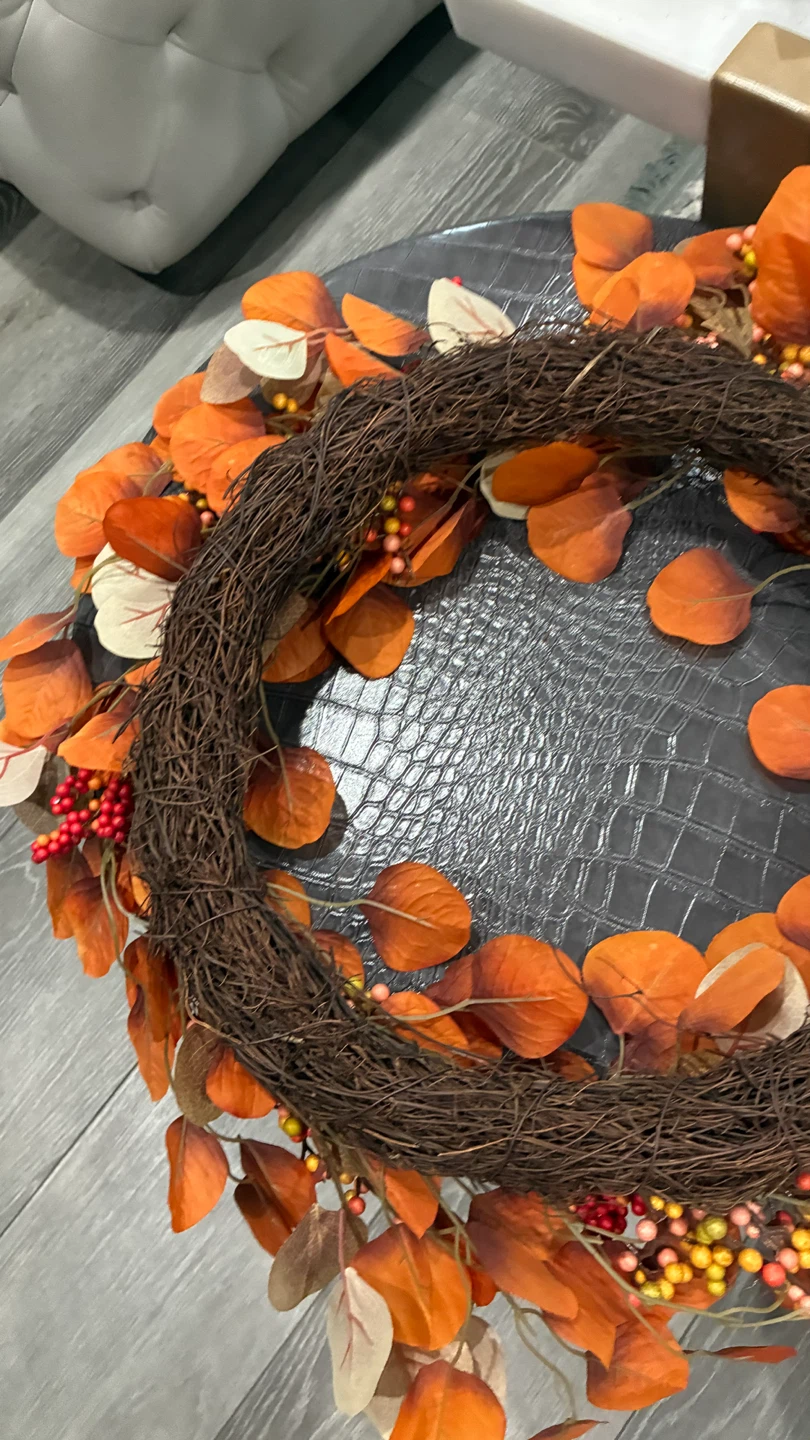 Fall Eucalyptus Leaf and Berry Wreath - photo 5