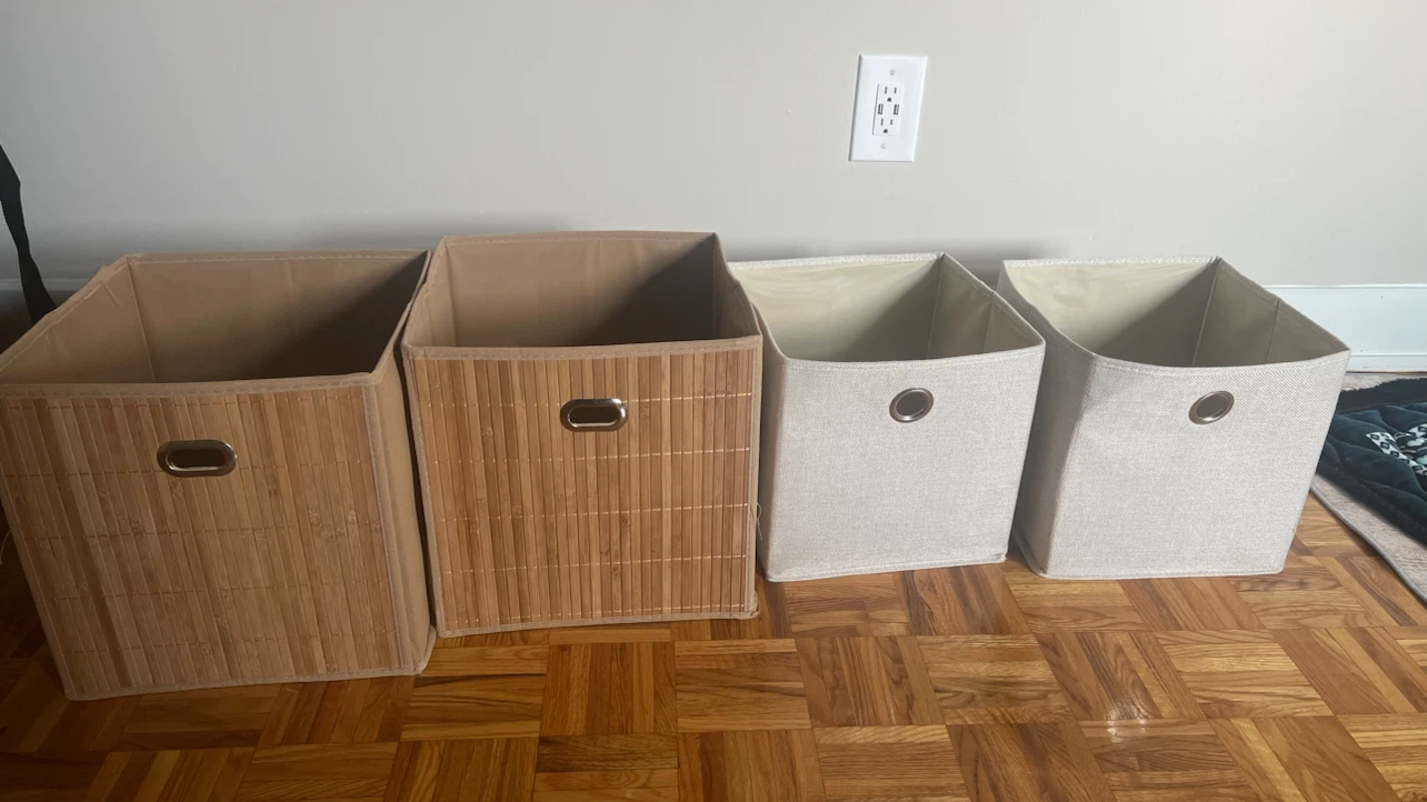 Set of 4 Fabric Storage Bins