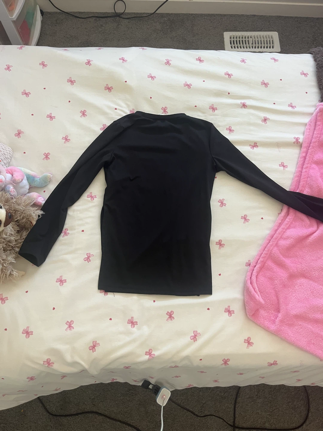 SHEIN Black Long Sleeve "Love Bear" Shirt - Size 10Y - photo 2