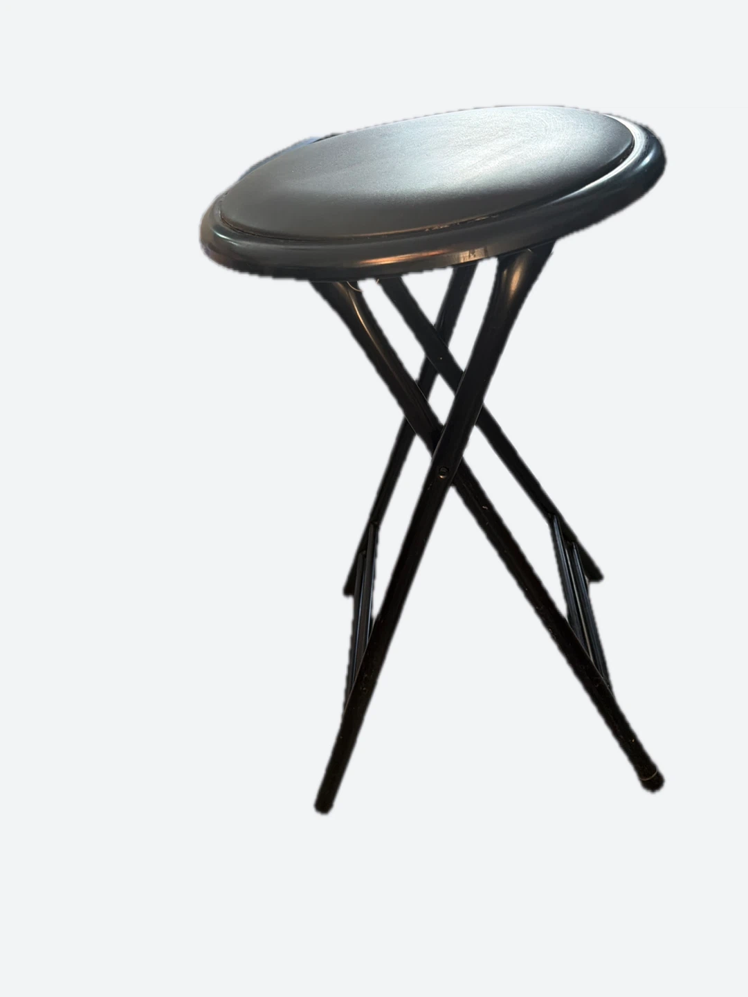 2 Black Folding Stools