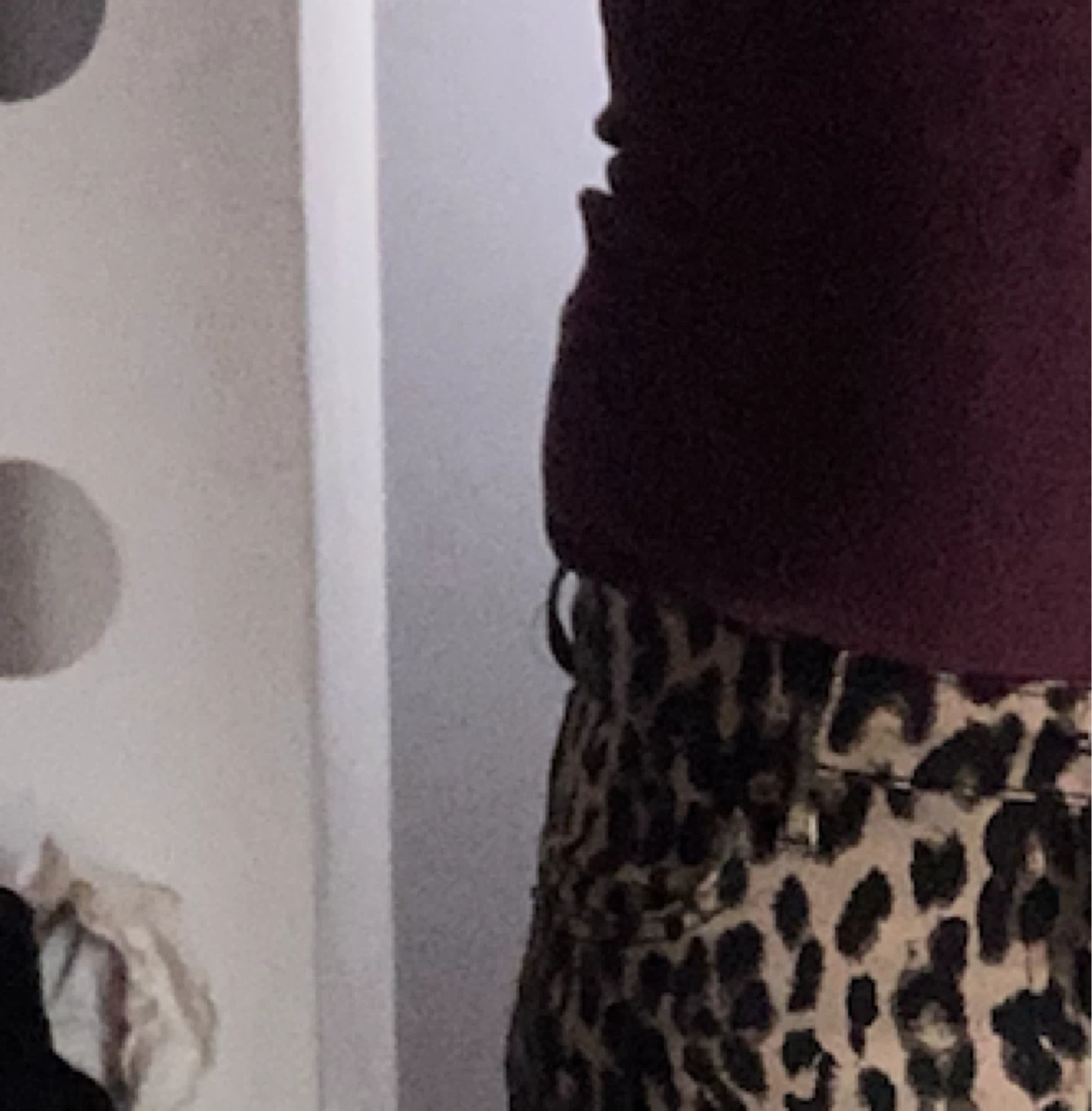 Denim Leopard Print Mini Skirt - photo 2