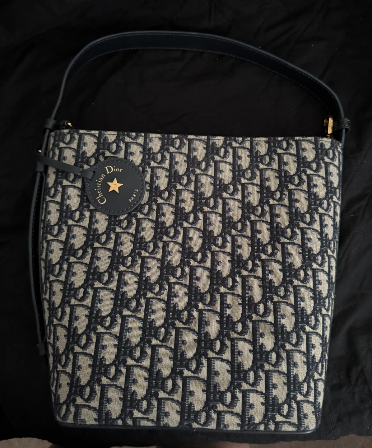 Pre-loved Authentic Christian Dior Canvas Oblique Bucket Bag - photo 2