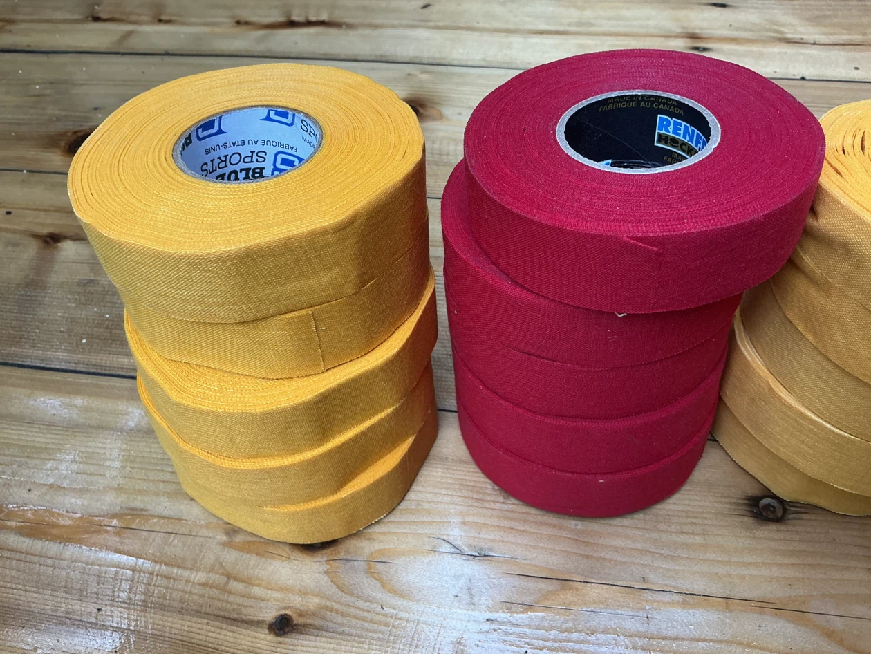30 Rolls of Sports Hockey Tape - Red Yellow & Black ! - photo 3