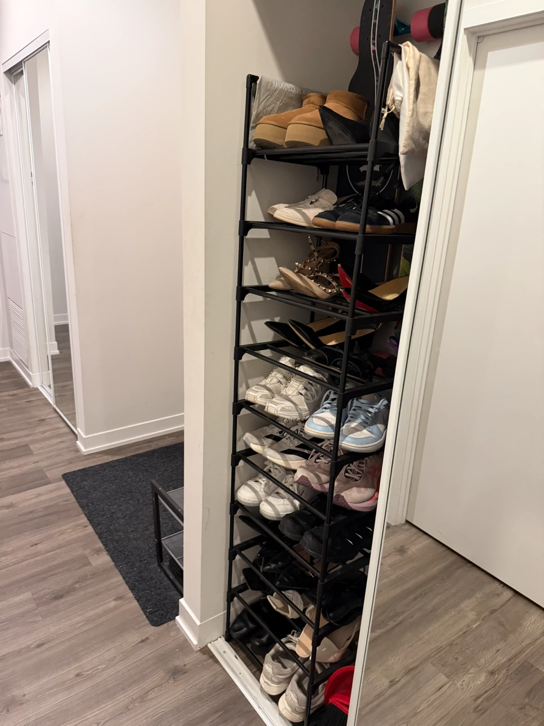 10-Tier Black Shoe Rack - photo 4