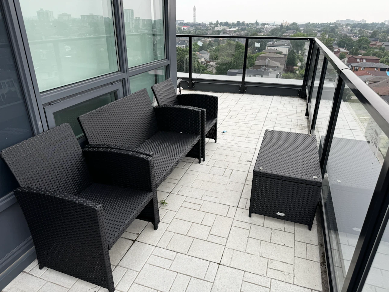 Black Wicker Patio Furniture Set - photo 2