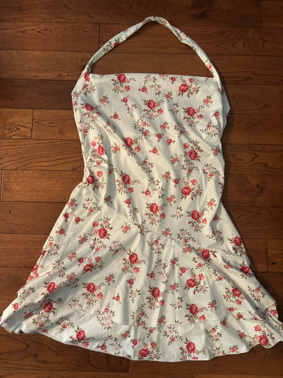 White floral halter dress - photo 3