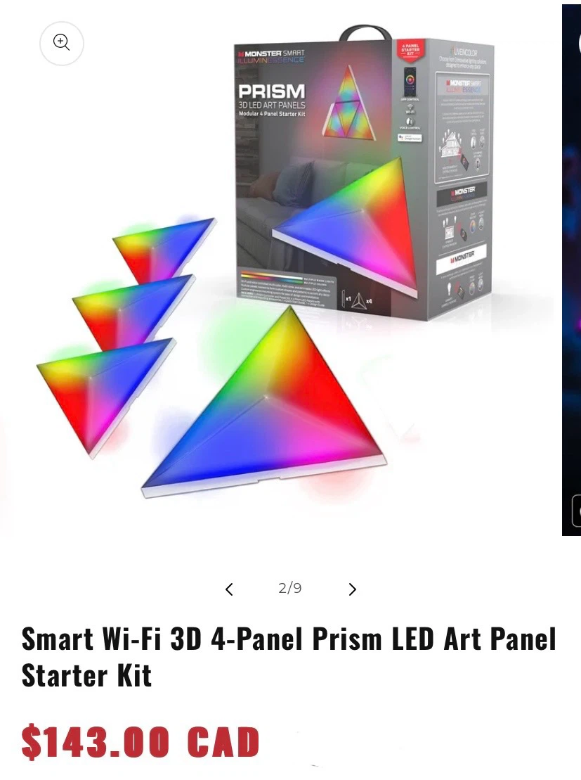 New Monster 11” Smart Prism 3D Lighting System LED Lights