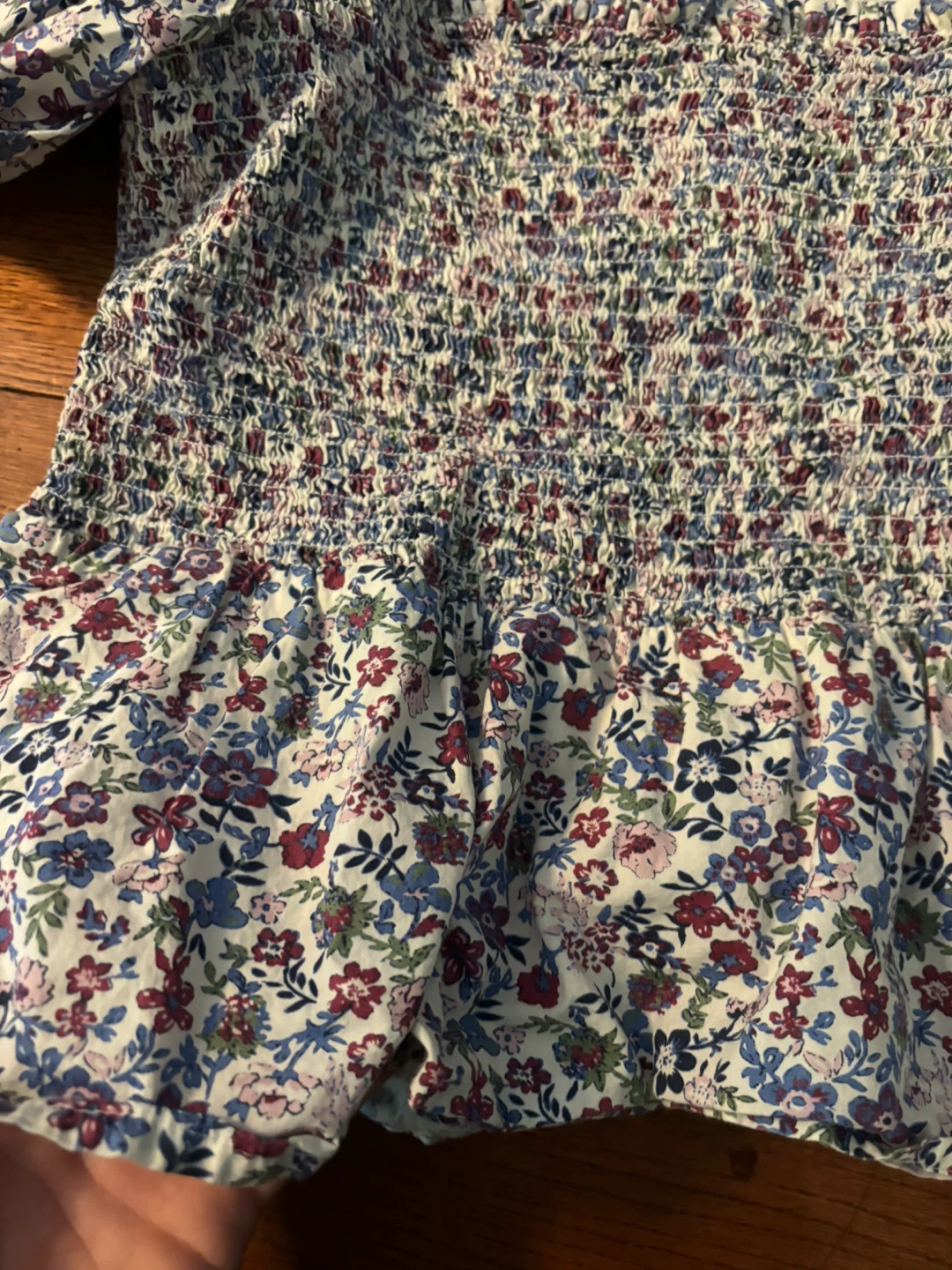 Floral Smocked Peplum Top - photo 3
