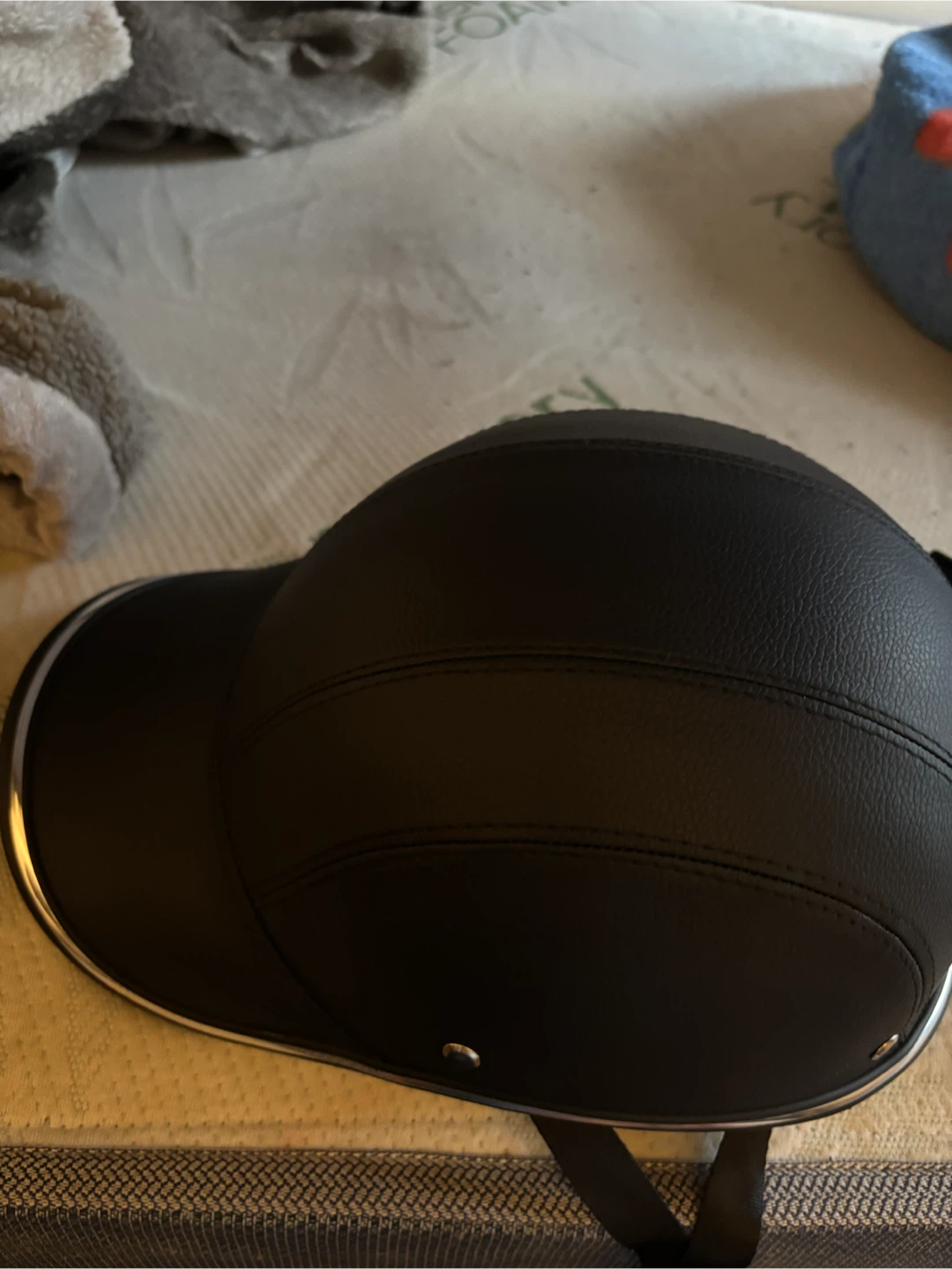 Black Helmet with Brim