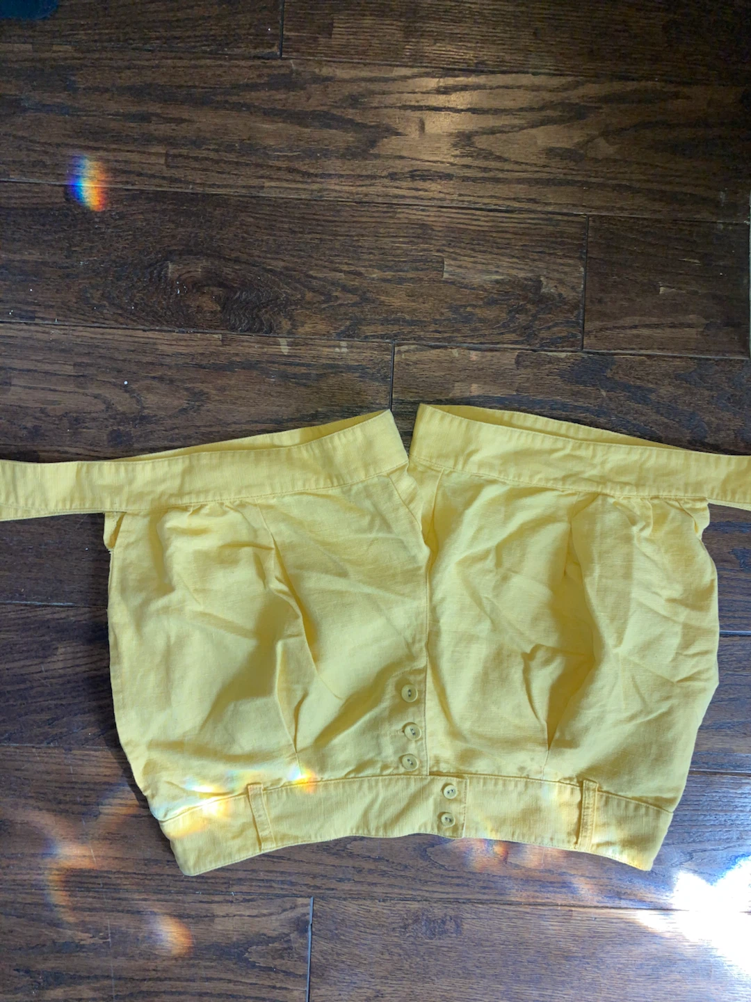 Yellow Button-Up Top