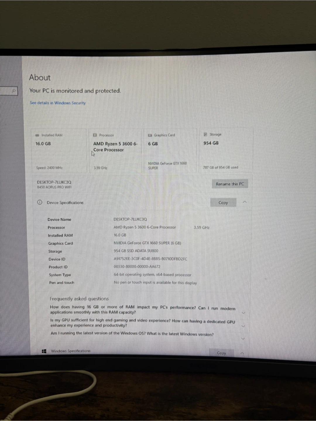 Custom Gaming PC - Ryzen 5 3600, GTX 1660 SUPER, 16GB RAM - photo 5