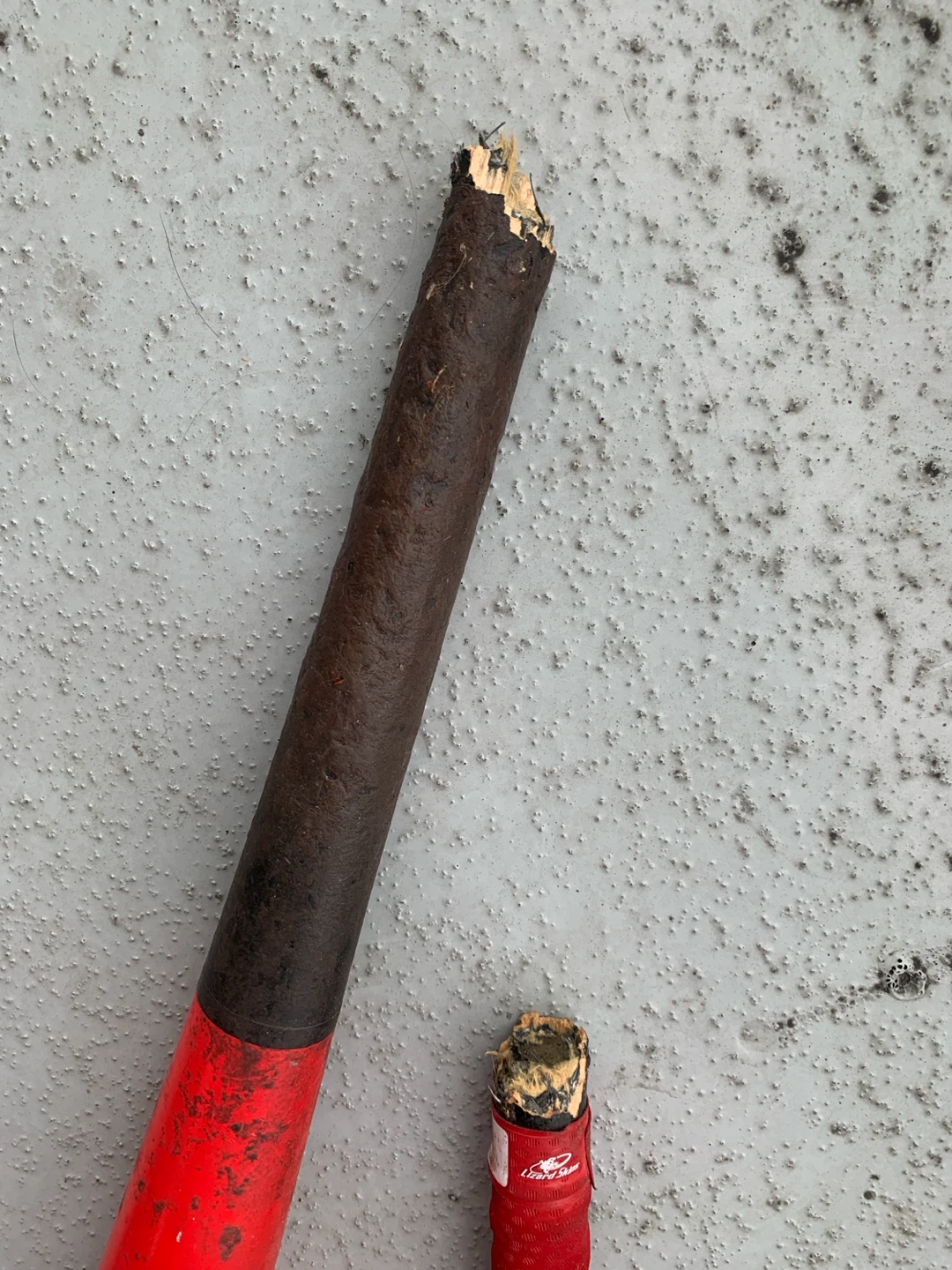 Broken Red Baum Baseball Bat - Damaged - photo 4