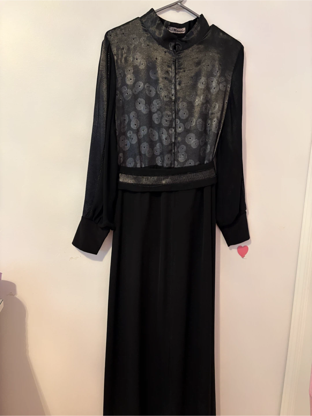 Black Dress with Metallic Detail