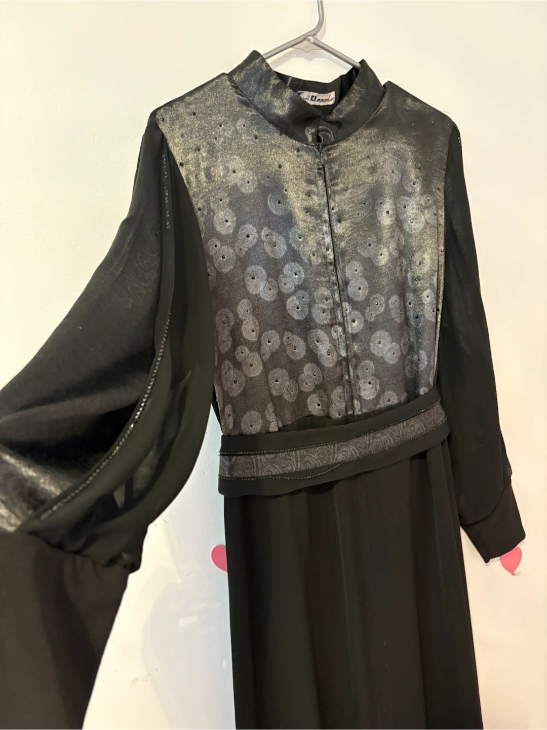 Black Dress with Metallic Detail - photo 2
