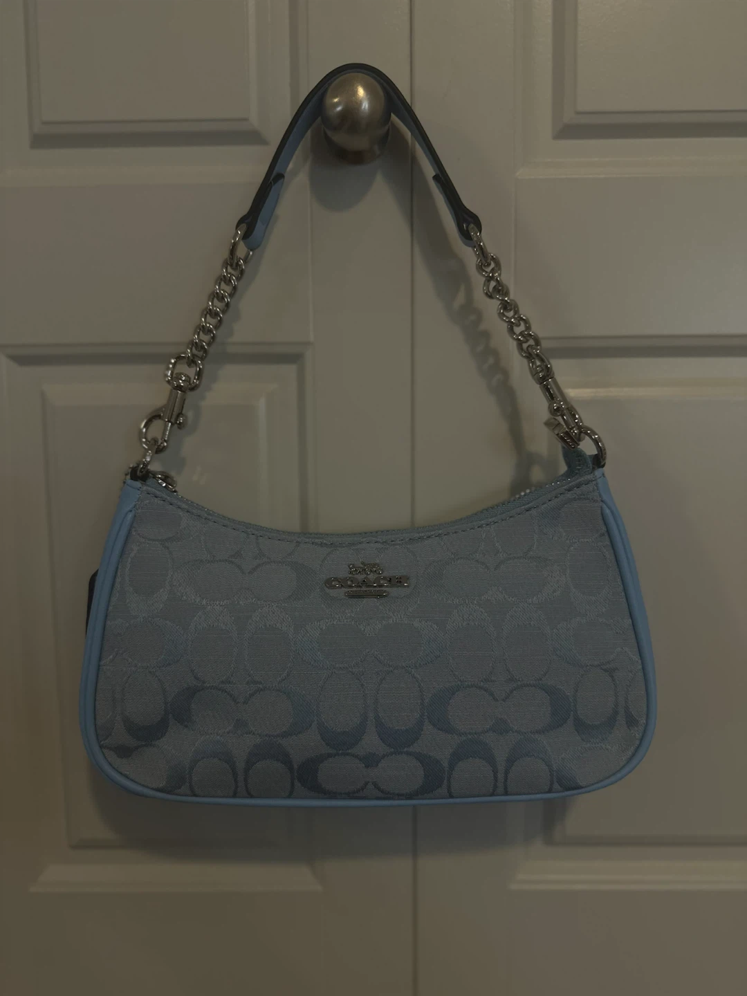 Coach Shoulder Bag - Light Blue Monogram