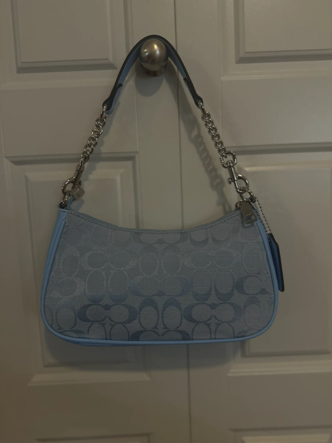 Coach Shoulder Bag - Light Blue Monogram - photo 2