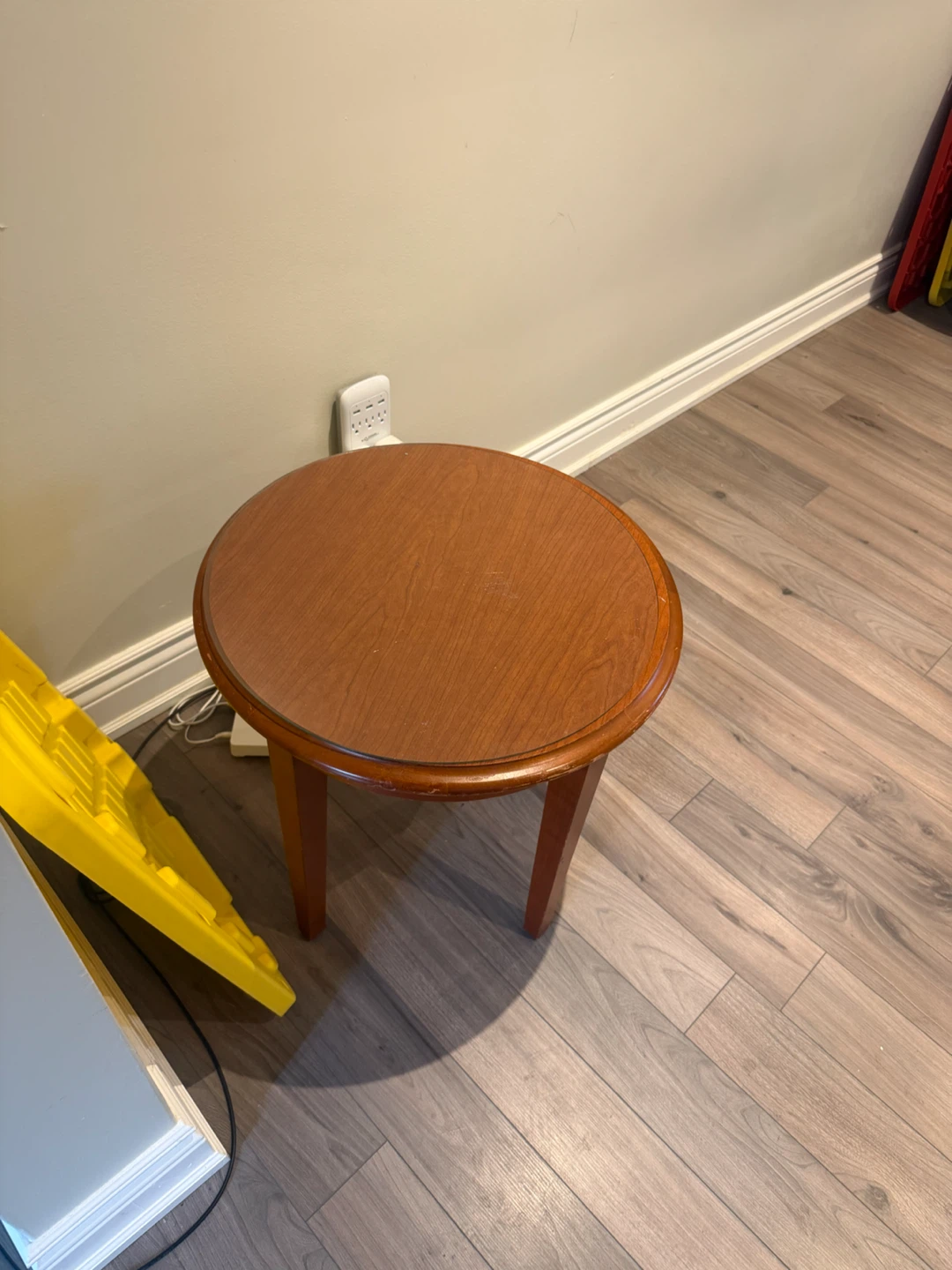 Round Wooden Side Table