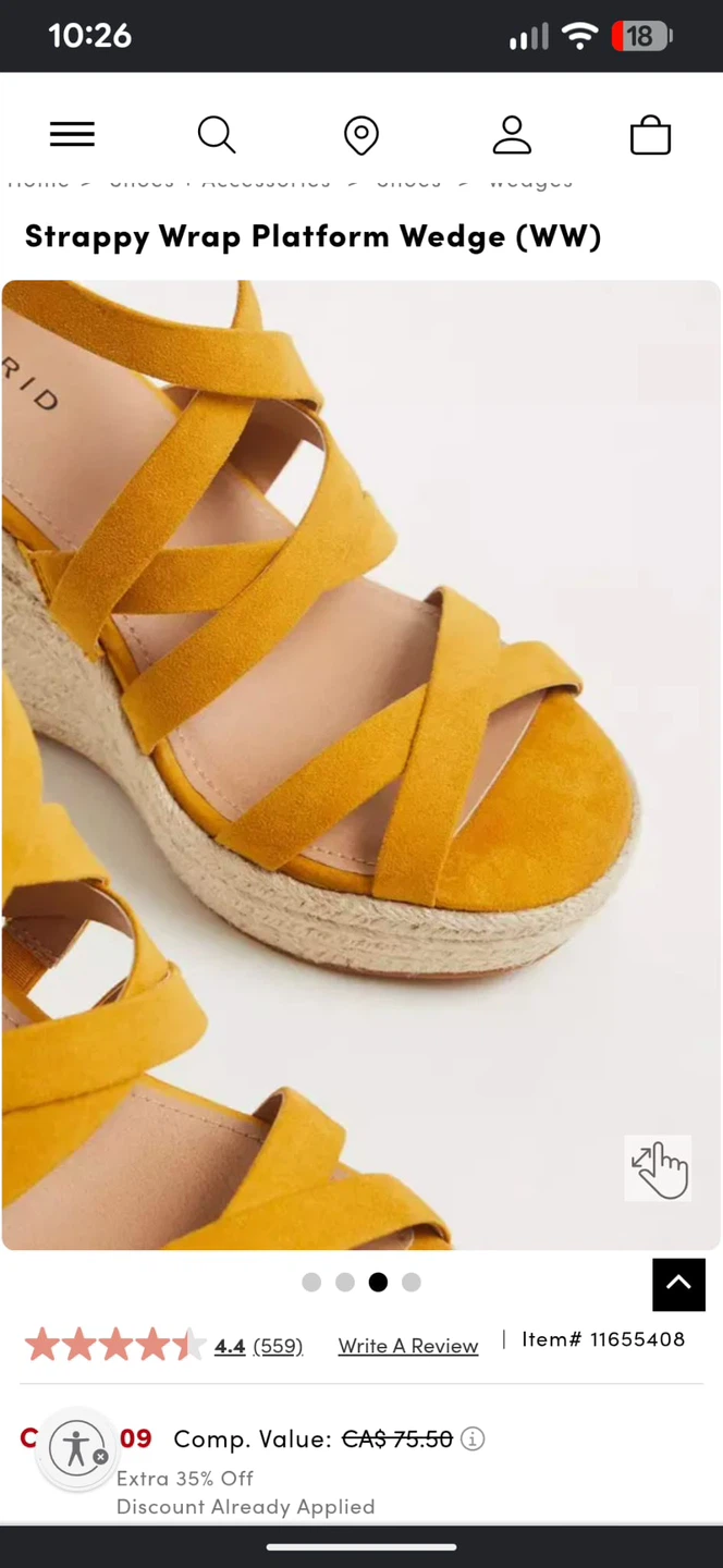 Torrid Strappy Wrap Platform Wedge Sandals Size 10WW - photo 3