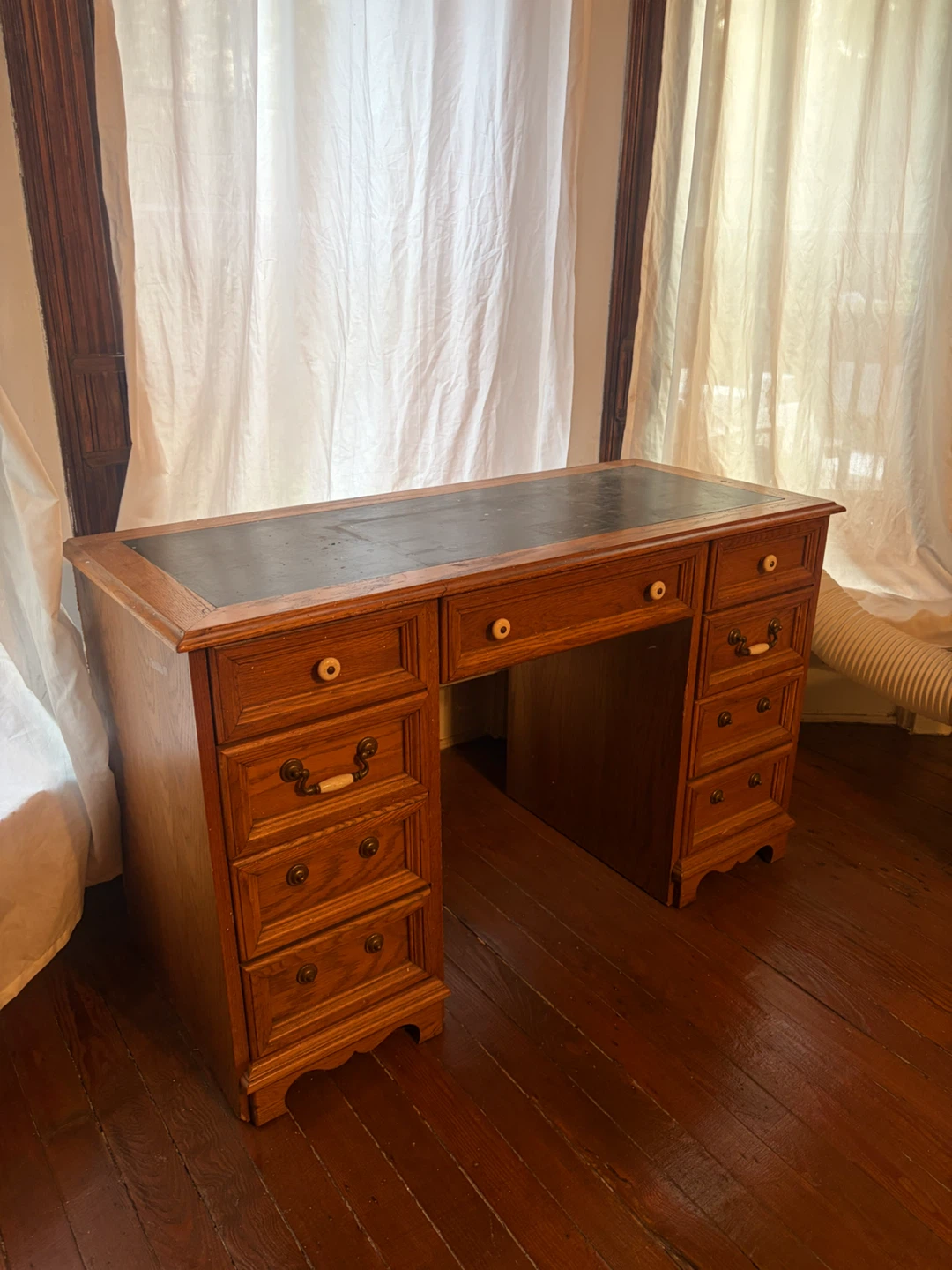 Wooden Desk with Drawers