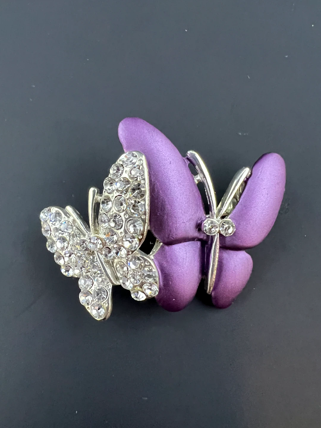 Vintage-Style Double Butterfly Brooch