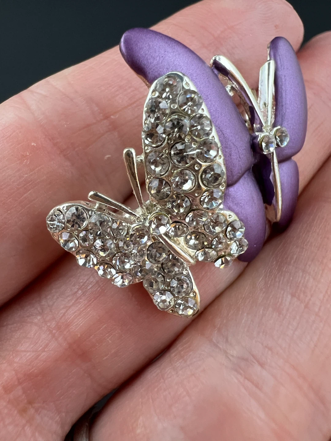 Vintage-Style Double Butterfly Brooch - photo 2