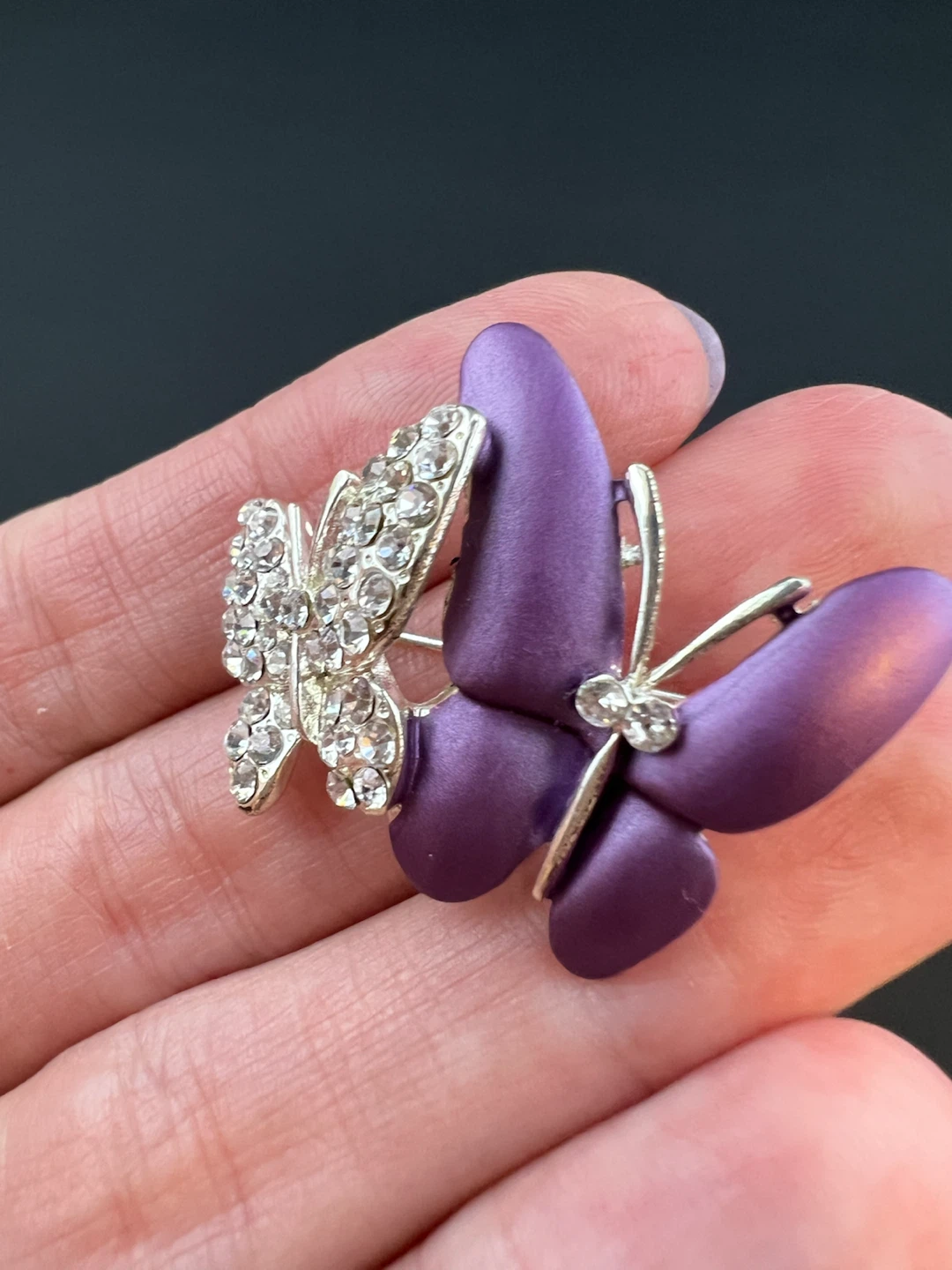 Vintage-Style Double Butterfly Brooch - photo 3
