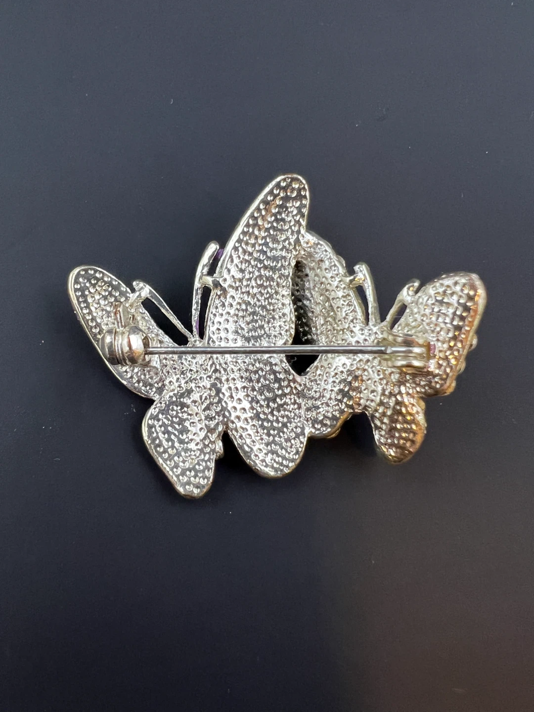 Vintage-Style Double Butterfly Brooch - photo 4