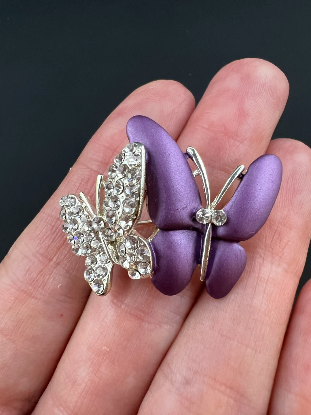 Vintage-Style Double Butterfly Brooch - photo 5