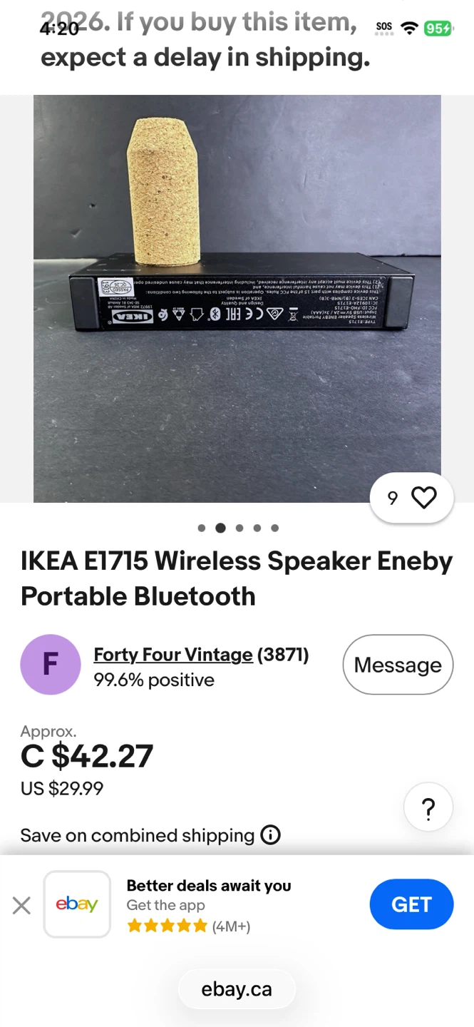 NEW NEVER USED IKEA Eneby Wireless Bluetooth Speaker - photo 2